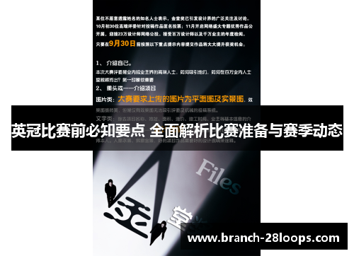 英冠比赛前必知要点 全面解析比赛准备与赛季动态 英冠比赛前必知要点 全面解析比赛准备与赛季动态